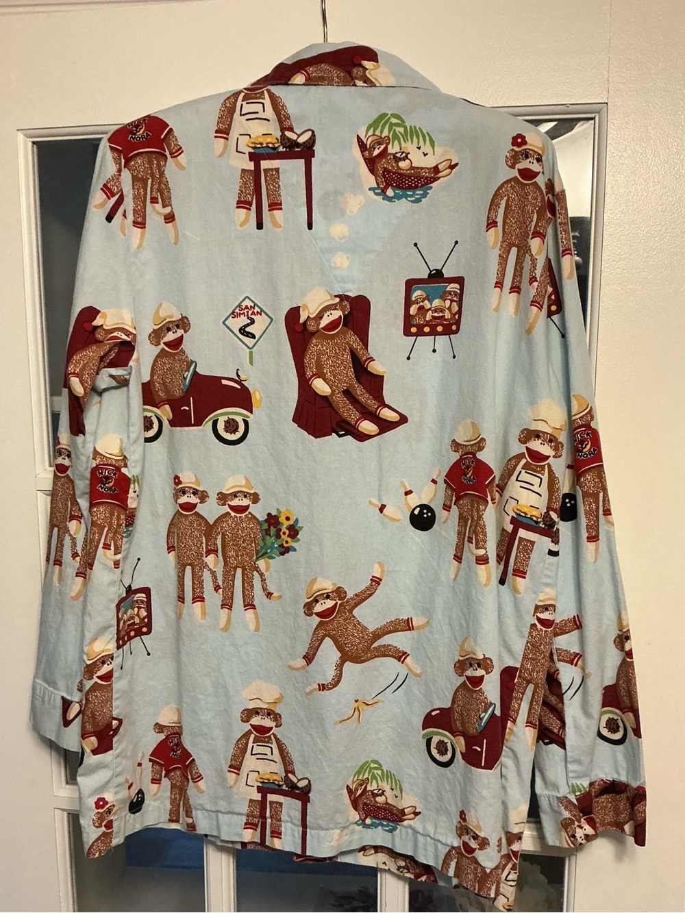 Nick & Nora Monkeys Pajama Top - Med View 2